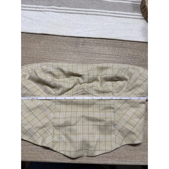 Free People FP One Ivory Stripe Cropped Strapless Top XS 4 - Picture 5 of 8